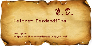 Meitner Dezdemóna névjegykártya